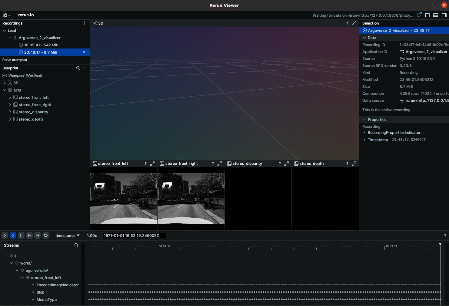 Rerun viewer setup